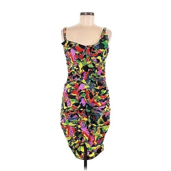 Rachel by Rachel Roy Illusion Print Sleeveless mini bodycon SZ. 0 Floral - Picture 4 of 14